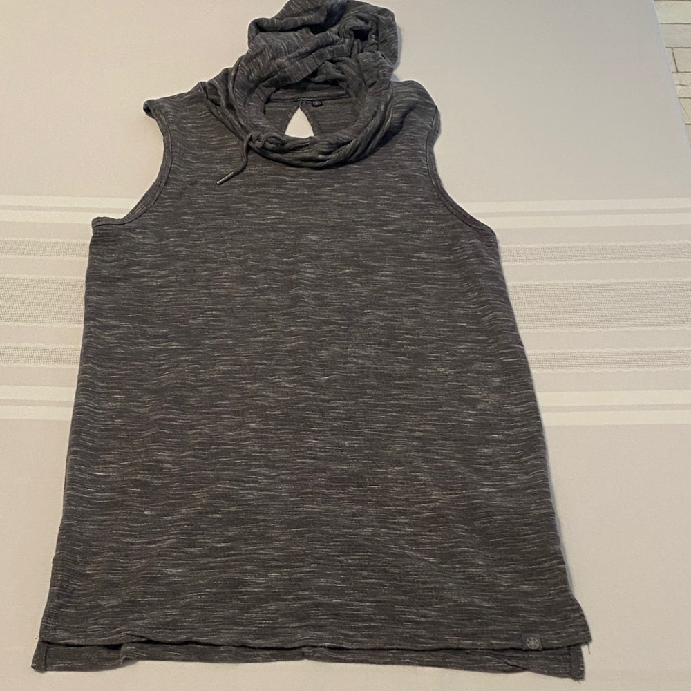 Women’s Sleeveless Gray Cowl Neck Hoodie